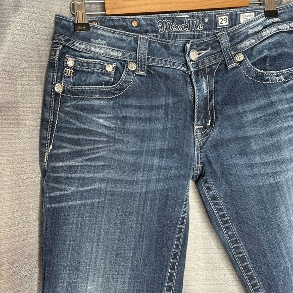 Miss Me Jeans Womens Mid Rise Skinny Style JP5489S4 Size 29 EUC - Picture 7 of 12